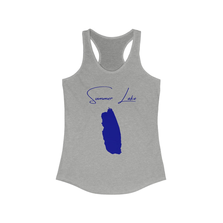 Oregon  Summer  Lake  Racerback-Tank  front  position  view  from  front  heather  grey.webp