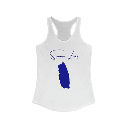 Oregon  Summer  Lake  Racerback-Tank  front  position  view  from  front  solid  white.webp