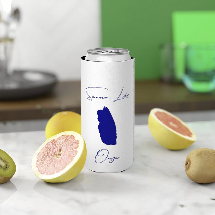 Oregon  Summer  Lake  Slim  Can  Koozie  front  position  view  from  context-2  white.webp