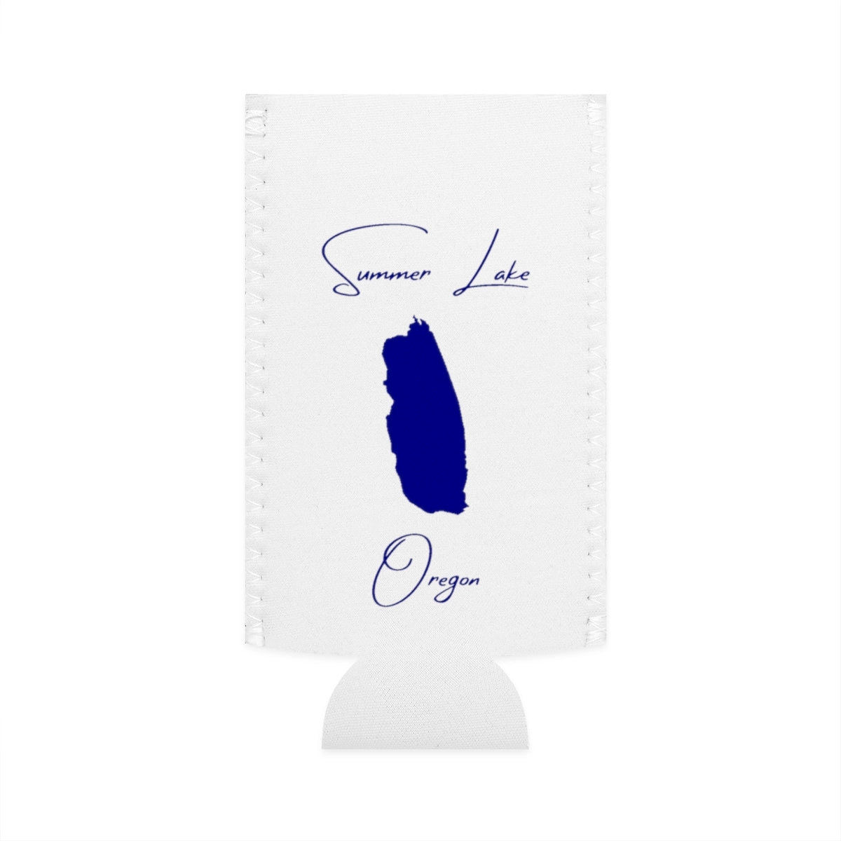 Oregon  Summer  Lake  Slim  Can  Koozie  front  position  view  from  flat-front  white.webp