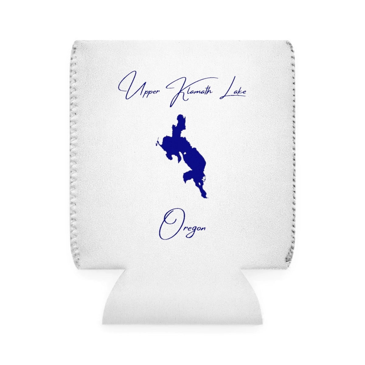 Oregon  Upper  Klamath  Lake  Can  Koozie  front  position  view  from  front-1  white.webp