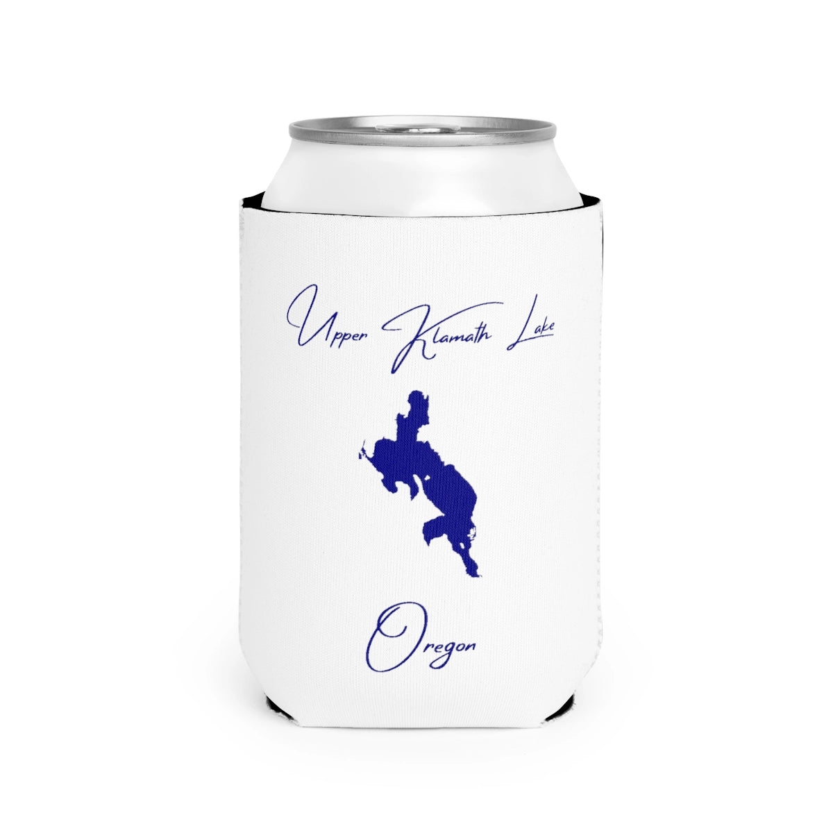 Oregon  Upper  Klamath  Lake  Can  Koozie  front  position  view  from  front-2  white.webp