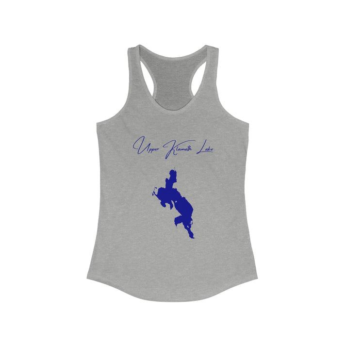 Oregon  Upper  Klamath  Lake  Racerback-Tank  front  position  view  from  front  heather  grey.webp