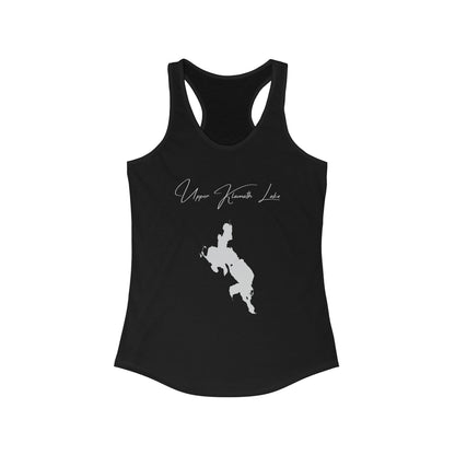 Oregon  Upper  Klamath  Lake  Racerback-Tank  front  position  view  from  front  solid  black.webp