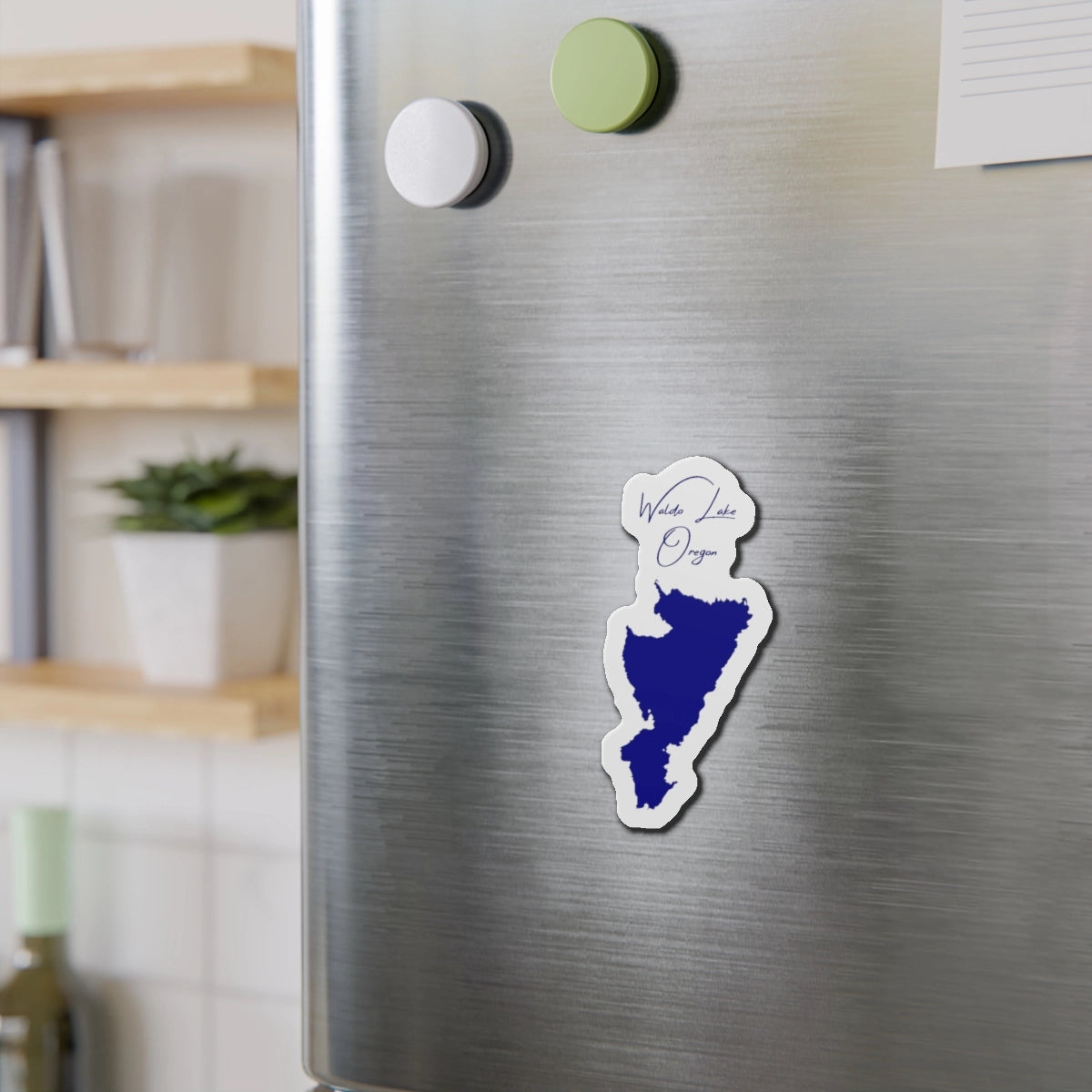 Oregon  Waldo  Lake  Die  Cut  Magnet  front  position  view  from  context-2  4  x  4.webp