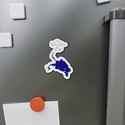 Oregon  Wickiup  Reservoir  Die  Cut  Magnet  front  position  view  from  context-1  4  x  4.webp