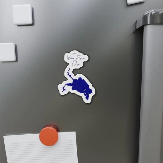 Oregon  Wickiup  Reservoir  Die  Cut  Magnet  front  position  view  from  context-1  4  x  4.webp