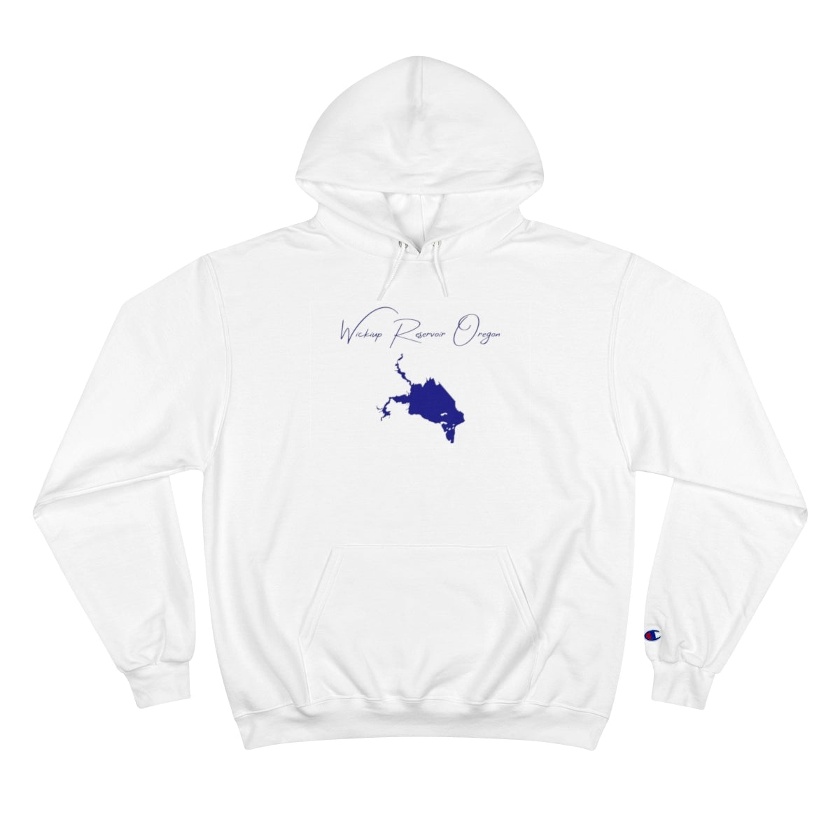 Oregon  Wickiup  Reservoir  Hoodie  front  position  view  from  front  white.webp