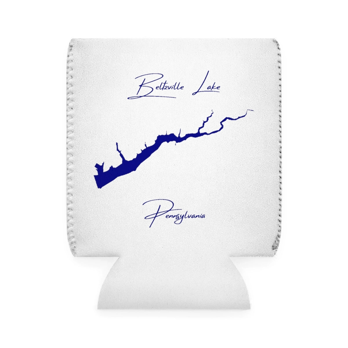 Pennsylvania  Beltzville  Lake  Can  Koozie  front  position  view  from  front-1  white.webp