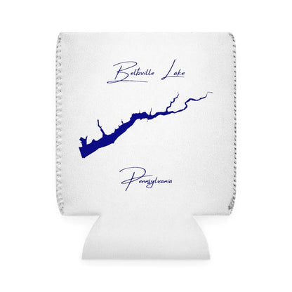Pennsylvania  Beltzville  Lake  Can  Koozie  front  position  view  from  front-1  white.webp