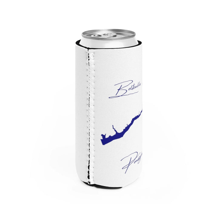 Pennsylvania  Beltzville  Lake  Slim  Can  Koozie  all  position  view  from  right  white.webp