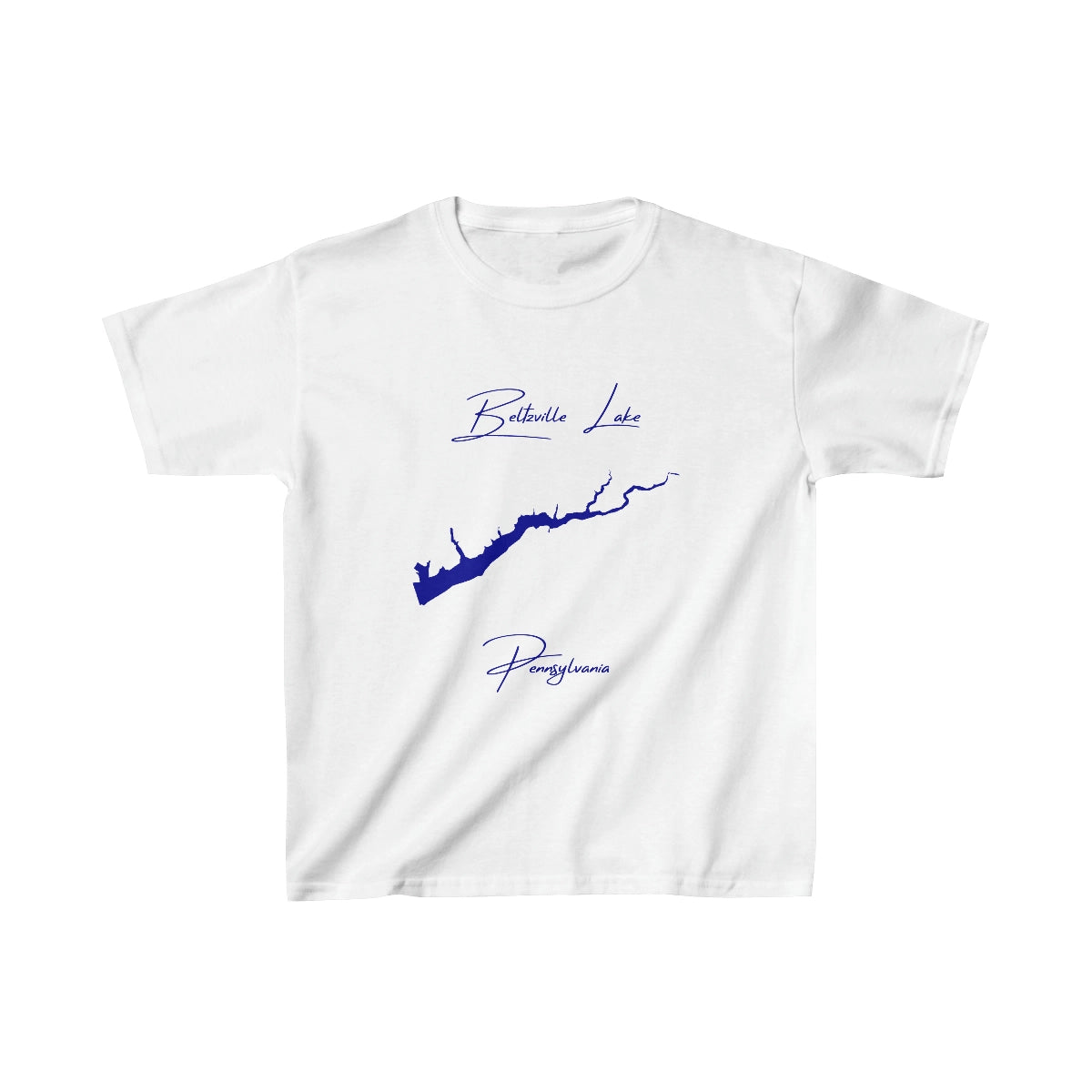 Pennsylvania  Beltzville  Lake  Youth  T-shirt  front  position  view  from  front  white.webp