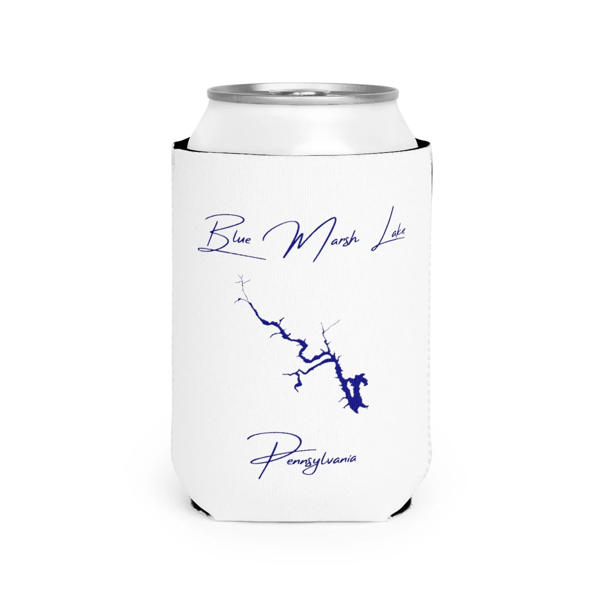 Pennsylvania  Blue  Marsh  Lake  Can  Koozie  front  position  view  from  front-2  white.webp