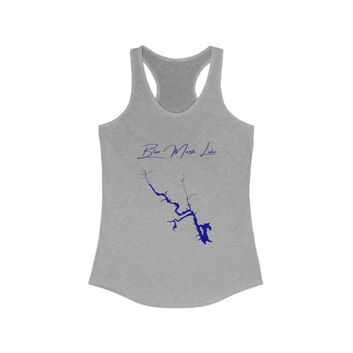 Pennsylvania  Blue  Marsh  Lake  Racerback-Tank  front  position  view  from  front  heather  grey.webp
