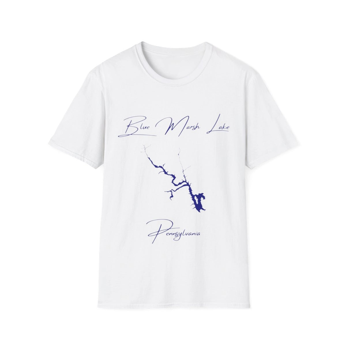 Pennsylvania  Blue  Marsh  Lake  T-shirt  front  position  view  from  front  white.webp