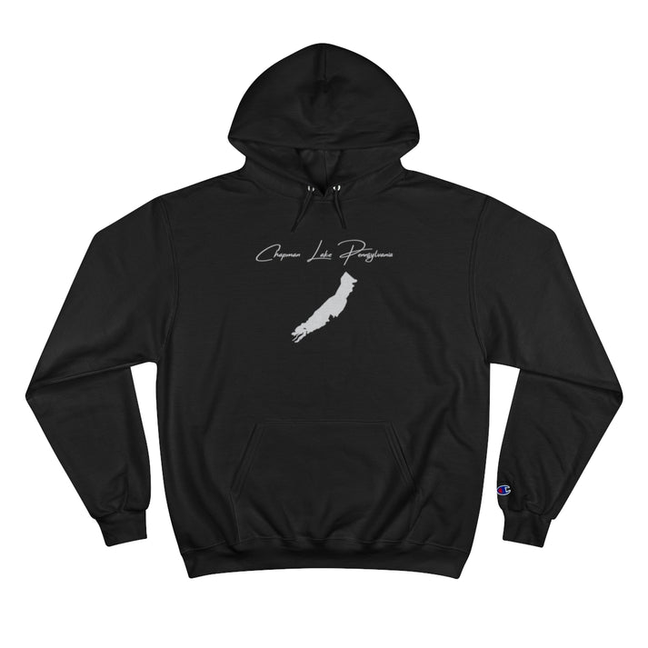 Pennsylvania  Chapman  Lake  Hoodie  front  position  view  from  front  black.webp
