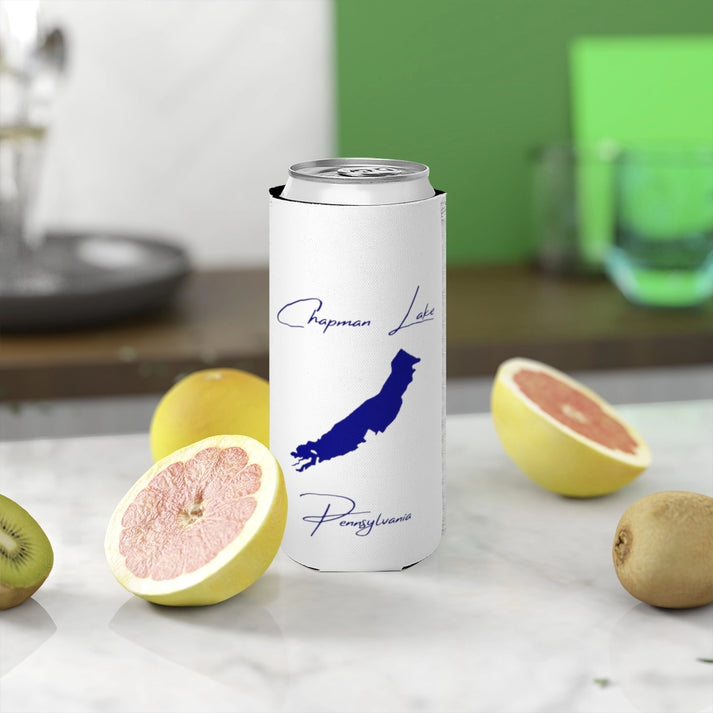 Pennsylvania  Chapman  Lake  Slim  Can  Koozie  front  position  view  from  context-2  white.webp