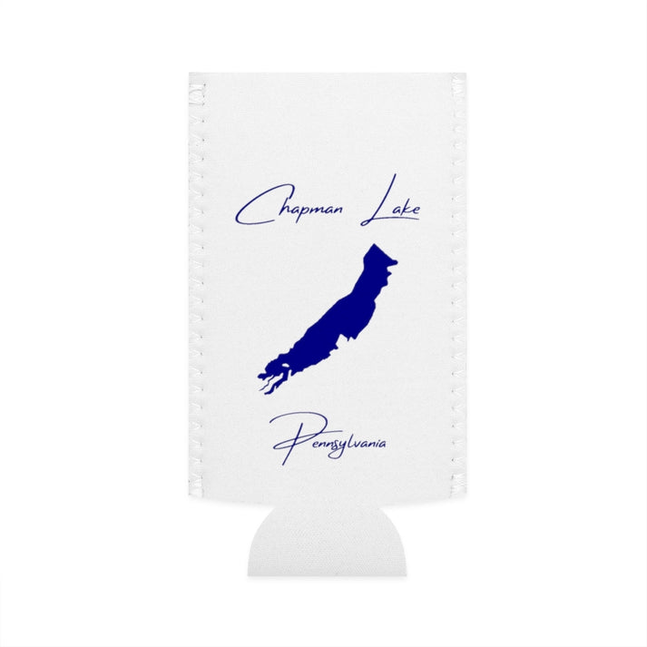 Pennsylvania  Chapman  Lake  Slim  Can  Koozie  front  position  view  from  flat-front  white.webp