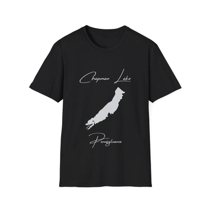 Pennsylvania  Chapman  Lake  T-shirt  front  position  view  from  front  black.webp