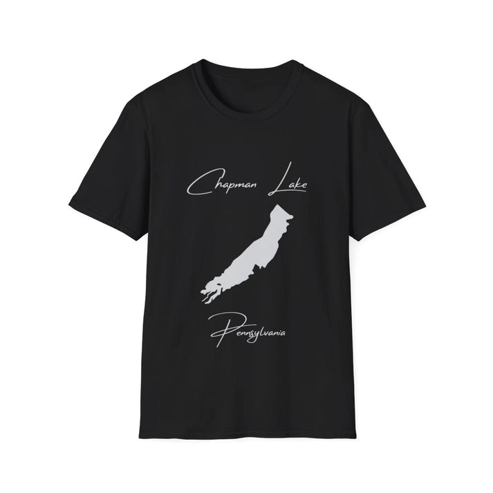 Pennsylvania  Chapman  Lake  T-shirt  front  position  view  from  front  black.webp