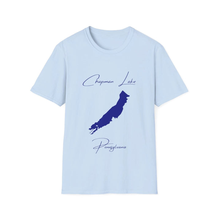Pennsylvania  Chapman  Lake  T-shirt  front  position  view  from  front  light  blue.webp