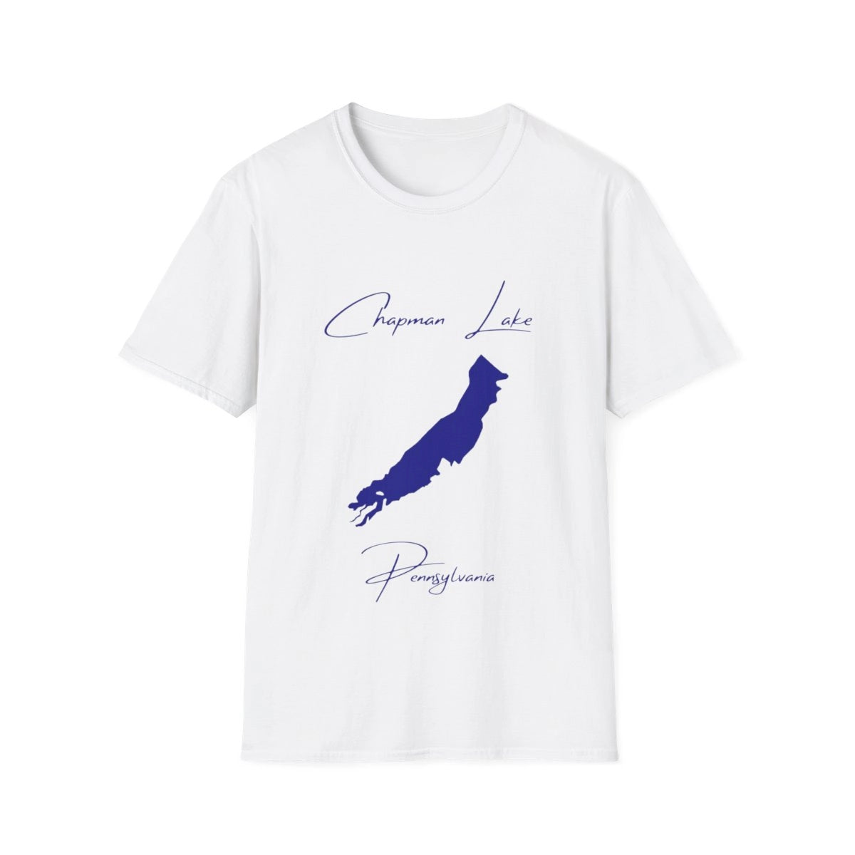 Pennsylvania  Chapman  Lake  T-shirt  front  position  view  from  front  white.webp