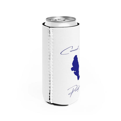 Pennsylvania  Conneaut  Lake  Slim  Can  Koozie  all  position  view  from  right  white.webp
