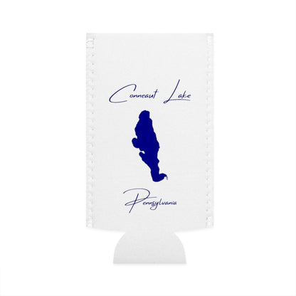 Pennsylvania  Conneaut  Lake  Slim  Can  Koozie  front  position  view  from  flat-front  white.webp