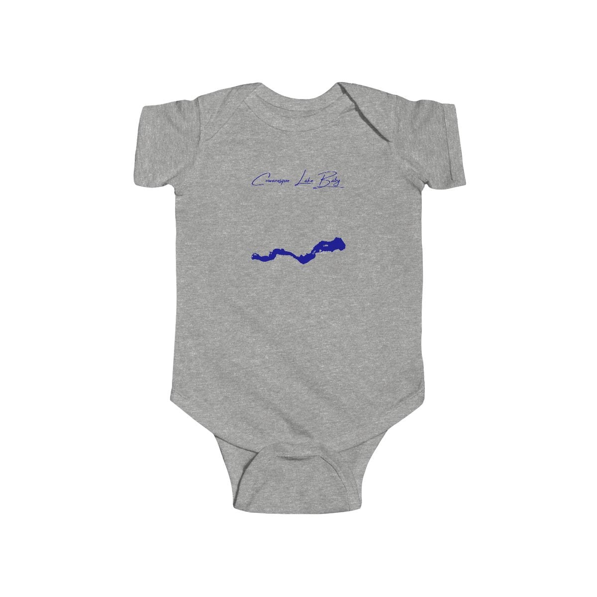 Pennsylvania  Cowanesque  Lake  Onesie  front  position  view  from  front  heather.webp
