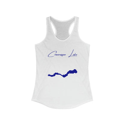 Pennsylvania  Cowanesque  Lake  Racerback-Tank  front  position  view  from  front  solid  white.webp