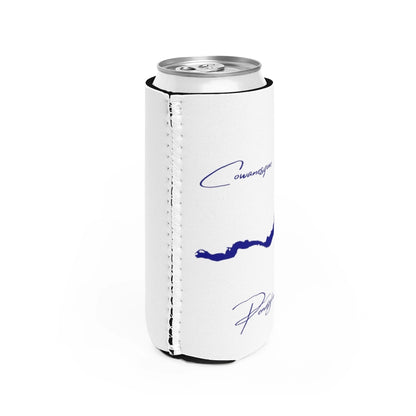 Pennsylvania  Cowanesque  Lake  Slim  Can  Koozie  all  position  view  from  right  white.webp