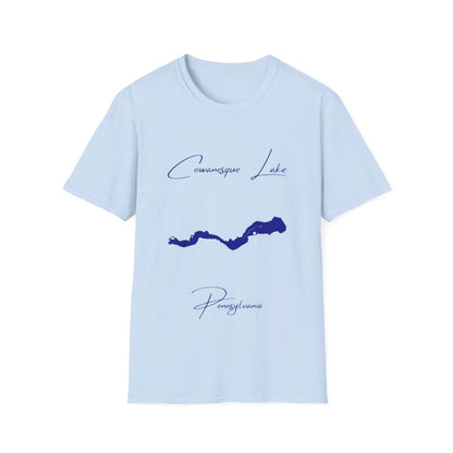 Pennsylvania  Cowanesque  Lake  T-shirt  front  position  view  from  front  light  blue.webp
