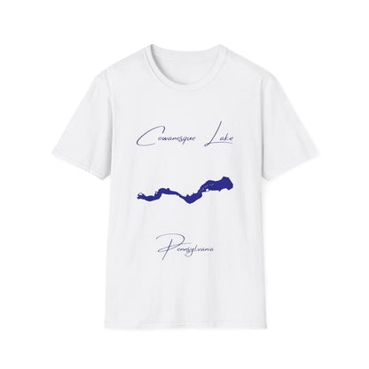 Pennsylvania  Cowanesque  Lake  T-shirt  front  position  view  from  front  white.webp
