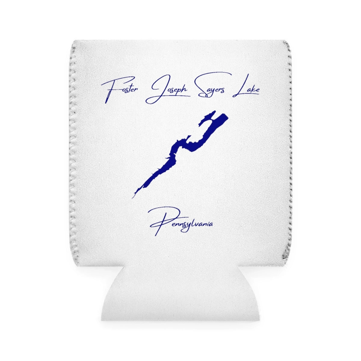 Pennsylvania  Foster  Joseph  Sayers  Lake  Can  Koozie  front  position  view  from  front-1  white.webp