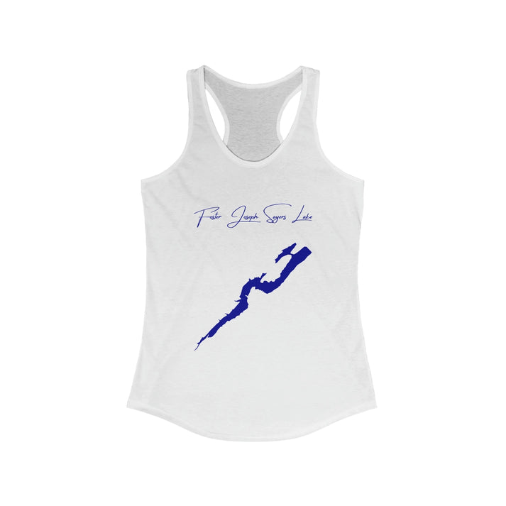 Pennsylvania  Foster  Joseph  Sayers  Lake  Racerback-Tank  front  position  view  from  front  solid  white.webp