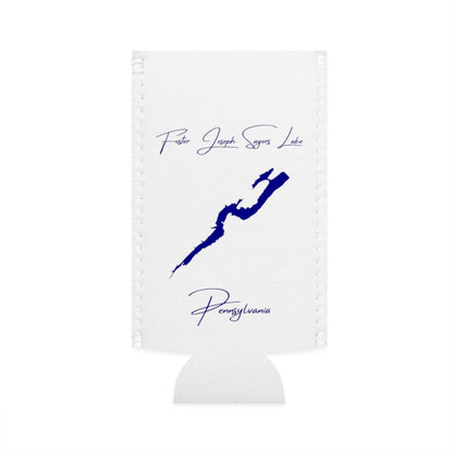 Pennsylvania  Foster  Joseph  Sayers  Lake  Slim  Can  Koozie  front  position  view  from  flat-front  white.webp