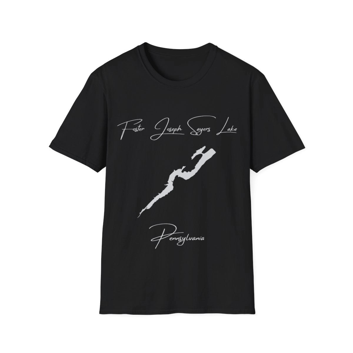 Pennsylvania  Foster  Joseph  Sayers  Lake  T-shirt  front  position  view  from  front  black.webp