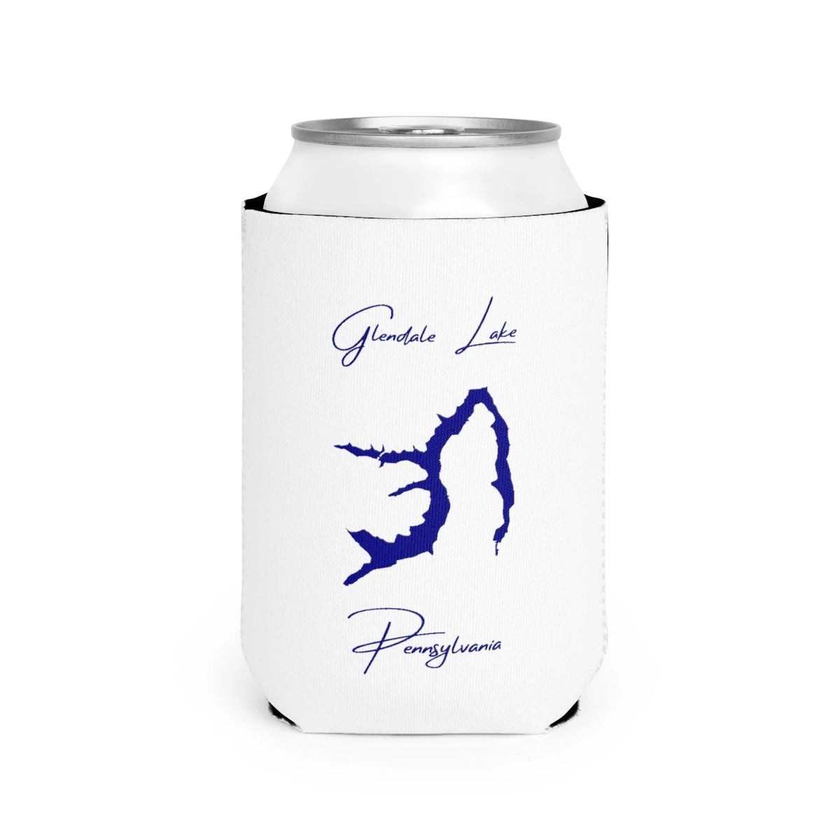 Pennsylvania  Glendale  Lake  Can  Koozie  front  position  view  from  front-2  white.webp