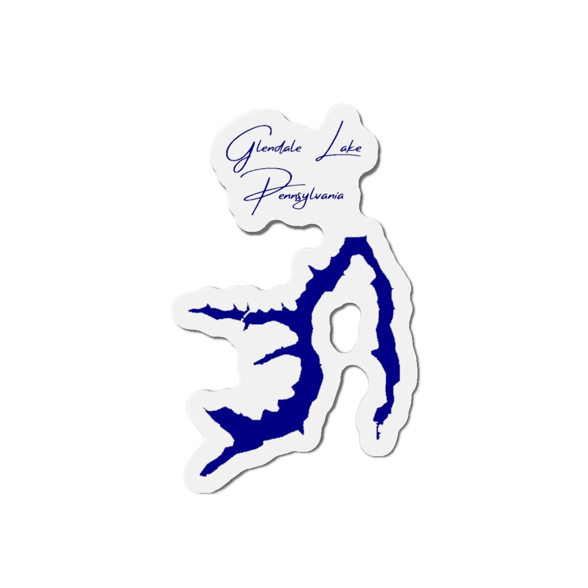 Pennsylvania  Glendale  Lake  Die  Cut  Magnet  front  position  view  from  front  4  x  4.webp