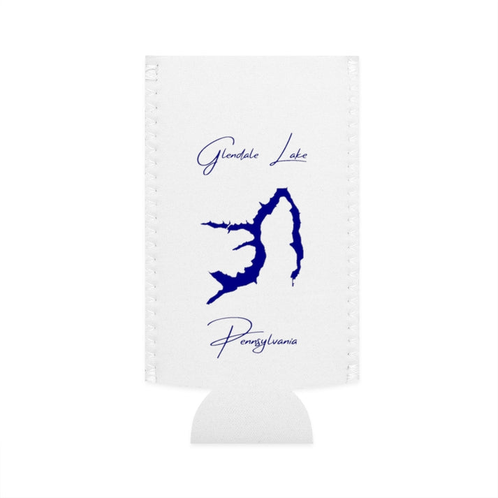 Pennsylvania  Glendale  Lake  Slim  Can  Koozie  front  position  view  from  flat-front  white.webp