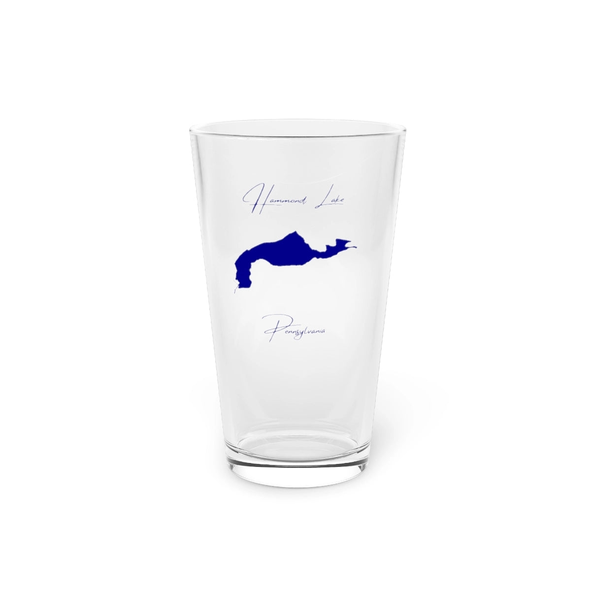 Pennsylvania  Hammond  Lake  16oz  Pint  Glass  front  position  view  from  front  16oz.webp