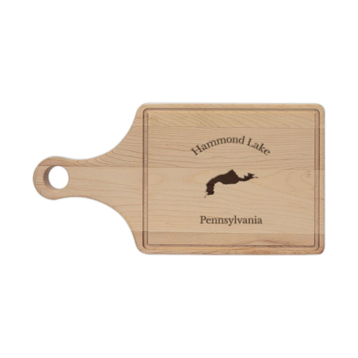 Pennsylvania  Hammond  Lake  Engraved  Cutting  Board  front  position  view  from  front  maple.webp