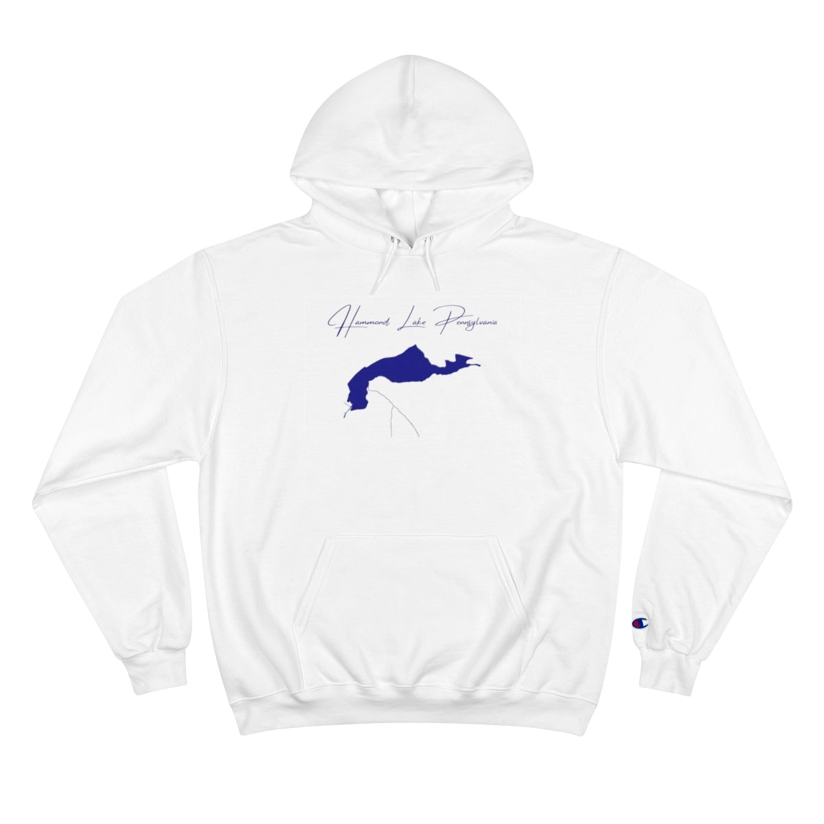 Pennsylvania  Hammond  Lake  Hoodie  front  position  view  from  front  white.webp