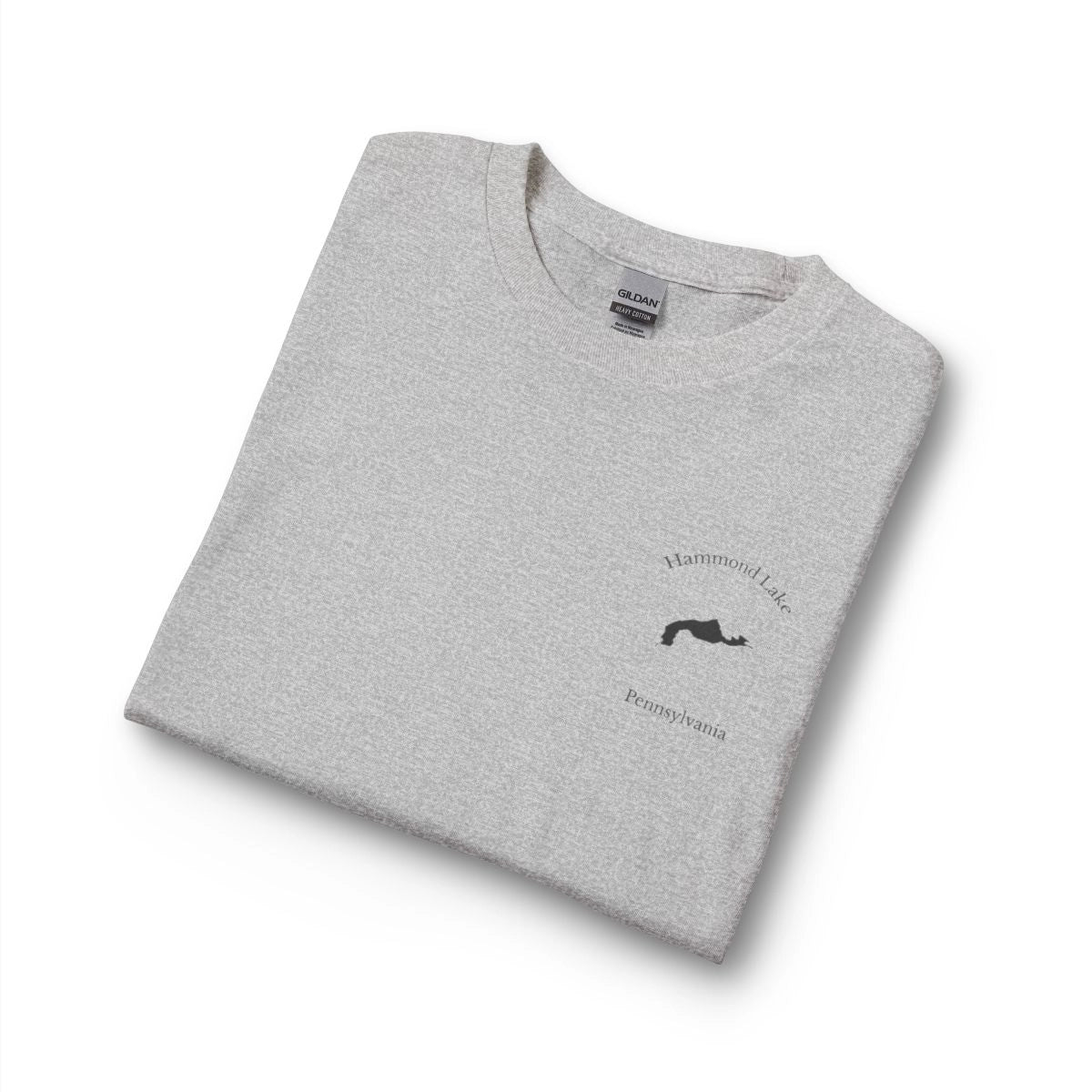 Pennsylvania  Hammond  Lake  Long  Sleeve  Fishing  T-shirt  other  position  view  from  folded  sport  grey.webp