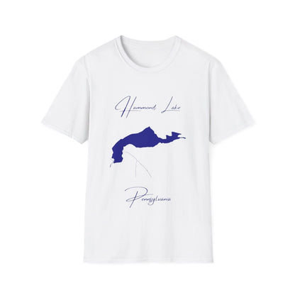 Pennsylvania  Hammond  Lake  T-shirt  front  position  view  from  front  white.webp
