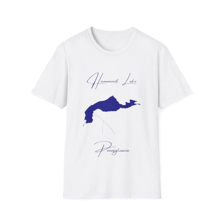 Pennsylvania  Hammond  Lake  T-shirt  front  position  view  from  front  white.webp
