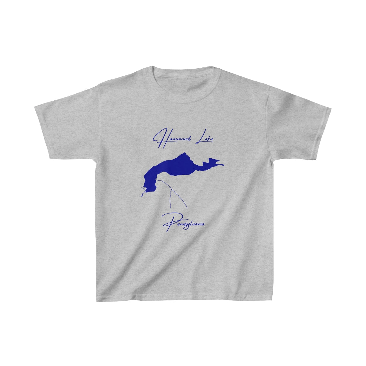Pennsylvania  Hammond  Lake  Youth  T-shirt  front  position  view  from  front  sport  grey.webp