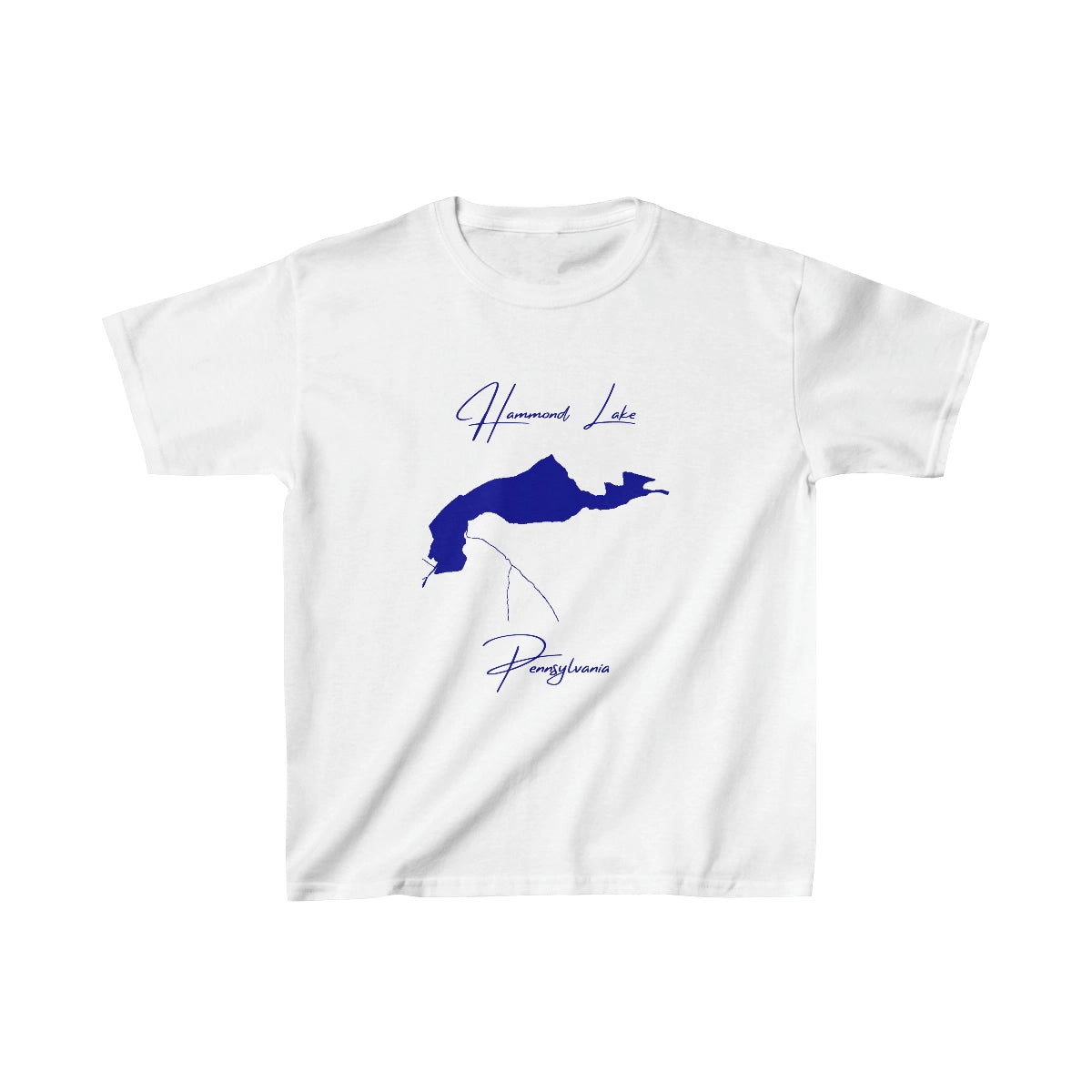 Pennsylvania  Hammond  Lake  Youth  T-shirt  front  position  view  from  front  white.webp
