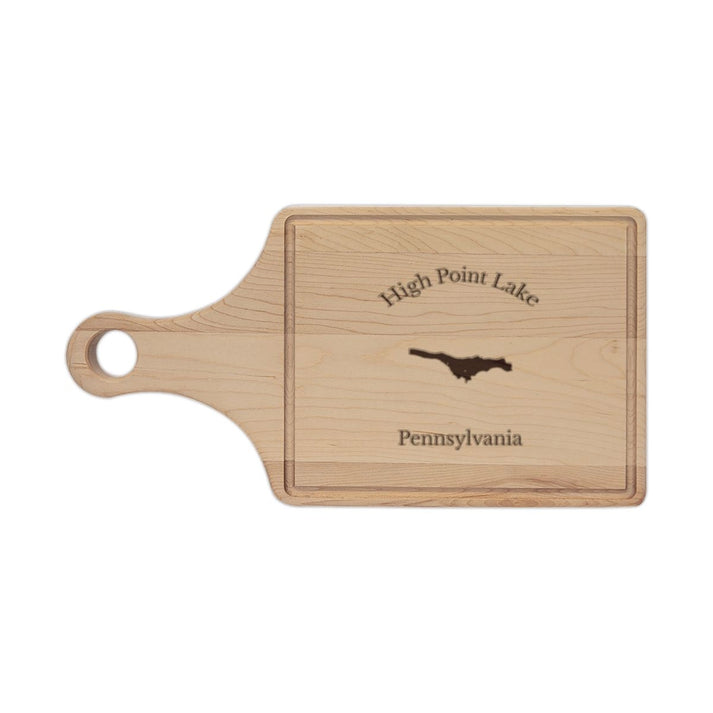 Pennsylvania  High  Point  Lake  Engraved  Cutting  Board  front  position  view  from  front  maple.webp