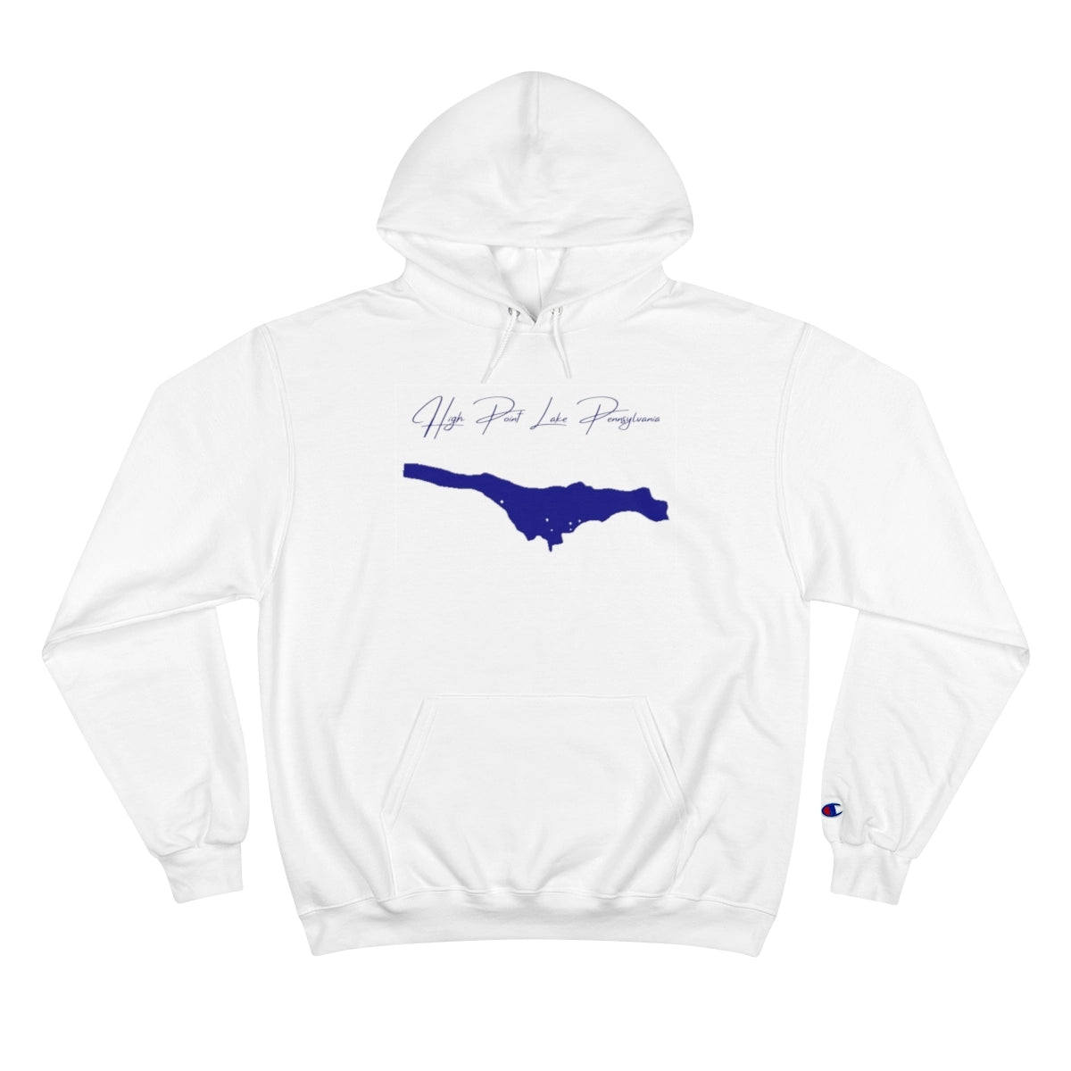 Pennsylvania  High  Point  Lake  Hoodie  front  position  view  from  front  white.webp
